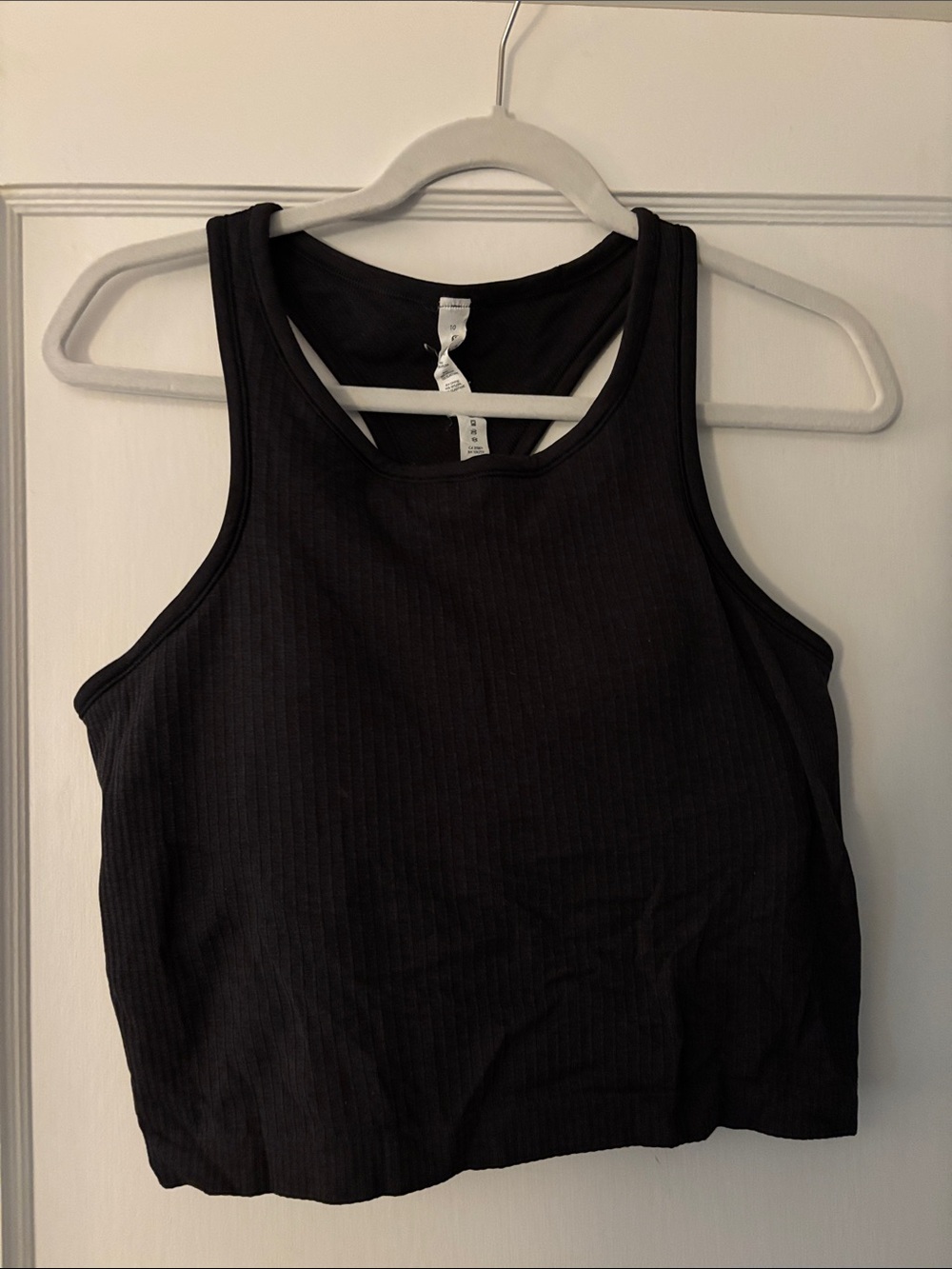 Lululemon Black Ribbed Athletic Bra Tank Top